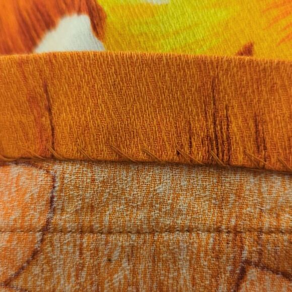 Bark cloth vintage Hawaiian tropical print button up sleeveless shirt - Picture 9 of 9